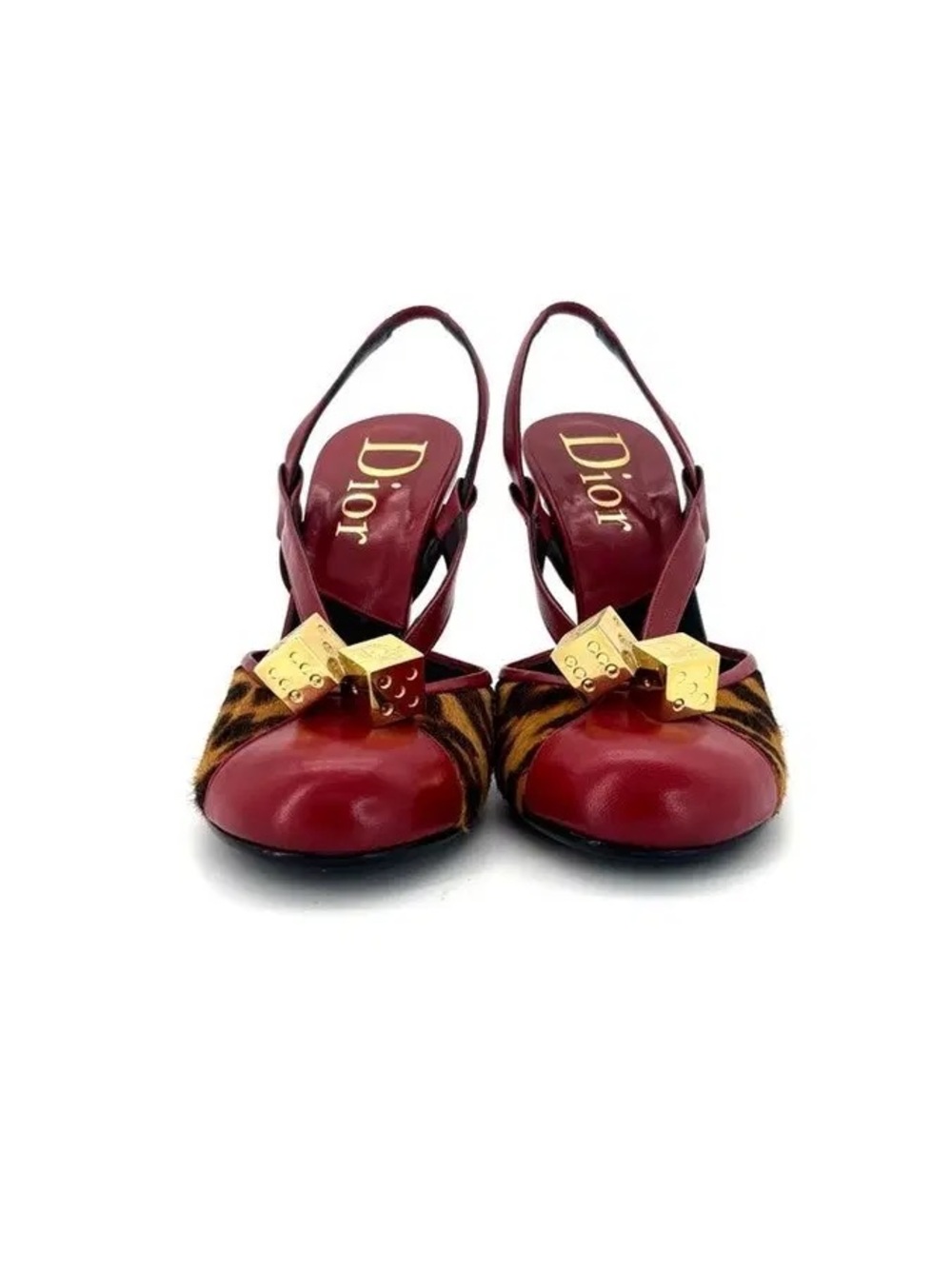 Rare Christian Dior by Galliano Leather Ponyhair Slingback Heels - Picture 12 of 14